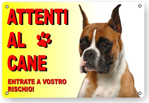 Attenti cane cartello targa - al,