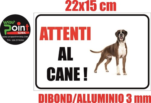 Boxer attenti cane targa - cane,