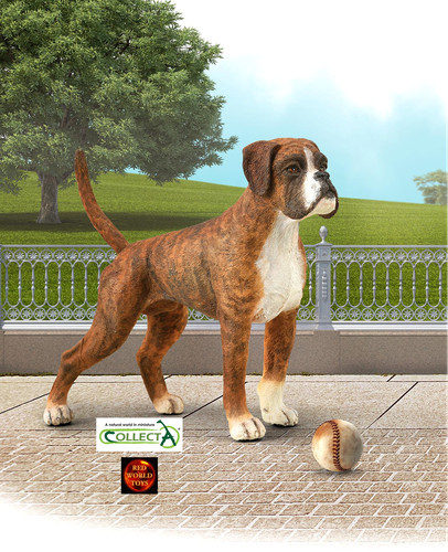 Boxer brindle dog toy - dog, model
