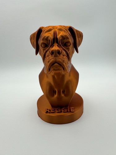 Personalised boxer dog bust - personalised,