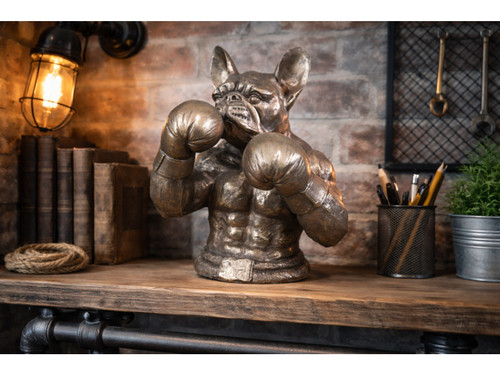 Gold finish french bulldog - french,