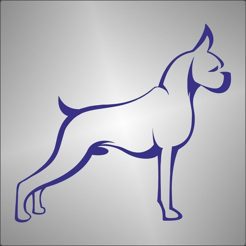 Adesivo prespaziato boxer cane - boxer,