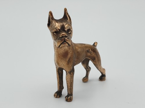 Cane boxer bronzo fuso - in, a